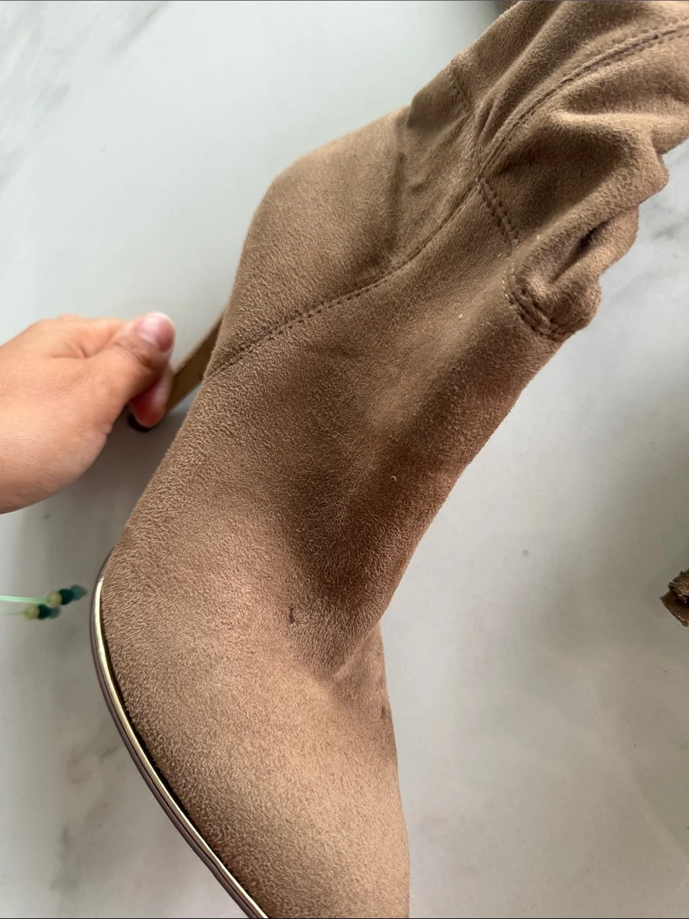 Guess by Marciano Brown Suede Over-the-Knee Stiletto Boots